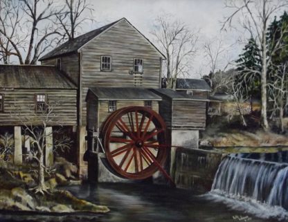 Painting of a water mill